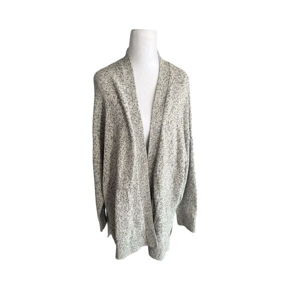 Madewell Midland Long Open‎ Cardigan Staple Cotton Sweater Marled Aztec Gray XL - Picture 1 of 5